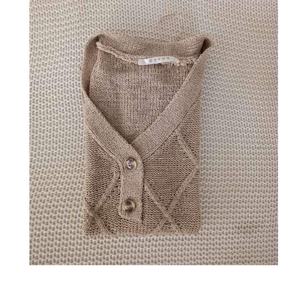 Cyrus Y2K Preppy Diamond Pattern Button Front Sweater Vest M NWOT Minimalist - Picture 8 of 8